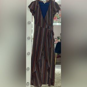 Colorful wrap dress